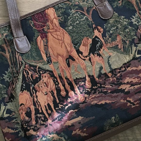 90s Vintage Berkley Tapestry Hunting Tote - Picture 4 of 15